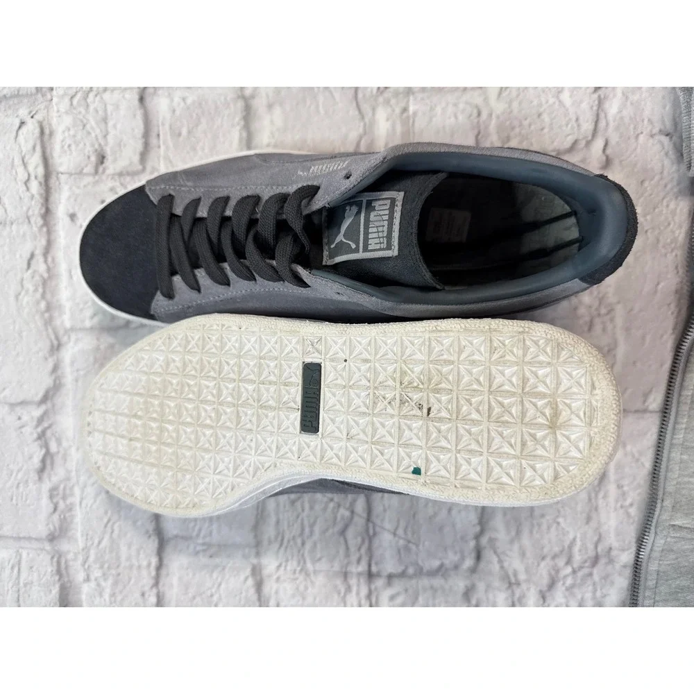 Puma Suede Classic Sneakers Mens 10.5 Grey‎ Excellent Low Top Suede 356568 54